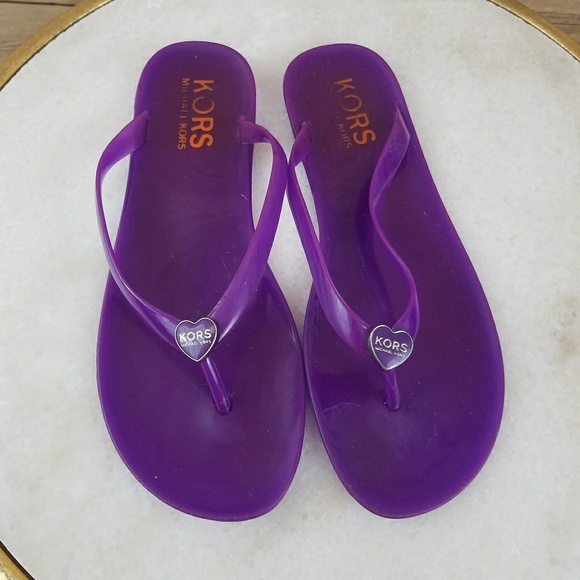 michael kors purple sandals